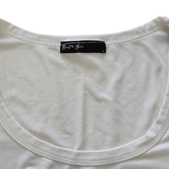 Brit & Bri White Scoop Neck Tee Size M Stretch Basic Top