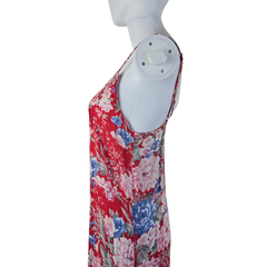 Auguste Red Floral Rayon Maxi Dress – Effortless Boho Size AU10