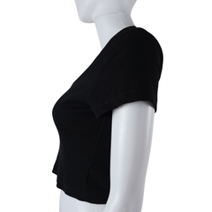 Lily Loves Black Ribbed Scoop-Neck Top – Fitted Essential (AU 10 / M)