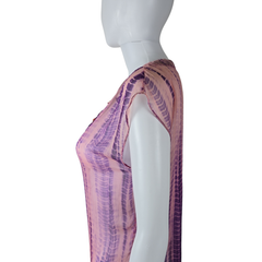 Lisa Ho Pink & Purple Silk-Blend Kaftan Dress – AU 6 (Resort Luxe Statement)
