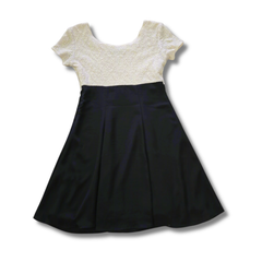 Vintage Molly Malloy Black & Ivory Lace Evening Dress AU10