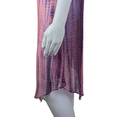Lisa Ho Pink & Purple Silk-Blend Kaftan Dress – AU 6 (Resort Luxe Statement)