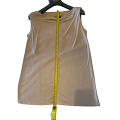 Fendi Beige Logo Cotton Blend Sleeveless Top – IT 46