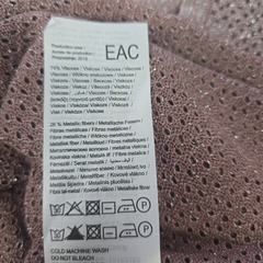 Rose Gold Metallic Knit Crop Top AU 12 Shimmer Mesh Top