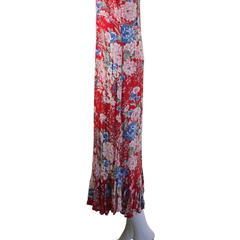Auguste Red Floral Rayon Maxi Dress – Effortless Boho Size AU10