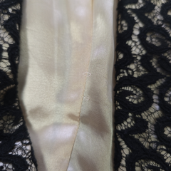 Blockout Lace Blazer AU 10 Black Cream Satin Tailored Jacket