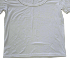 Brit & Bri White Scoop Neck Tee Size M Stretch Basic Top