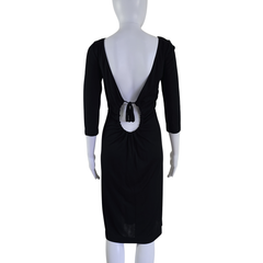 Moschino Cheap & Chic Black Cut-Out Back Midi Dress – AU 10