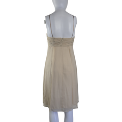 Third Millennium Silk Zari Draped Dress – Beige | NWT | AU 6