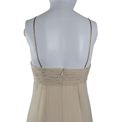 Third Millennium Silk Zari Draped Dress – Beige | NWT | AU 6