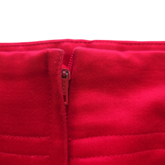 ESCADA Red Pencil Skirt Cotton Panelled AU 10 Designer Workwear
