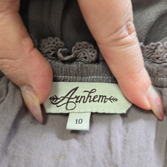 Arnhem Hand-Dyed Tiered Boho Mini Skirt – Grey Purple – AU 10