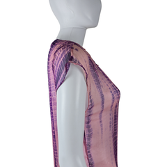 Lisa Ho Pink & Purple Silk-Blend Kaftan Dress – AU 6 (Resort Luxe Statement)
