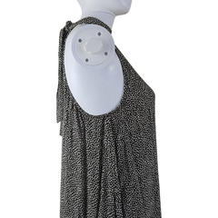 Auguste Charcoal Polka Dot Halter Mini Dress – Effortless Boho | AU 10