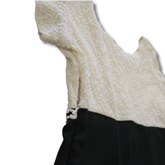Vintage Molly Malloy Black & Ivory Lace Evening Dress AU10