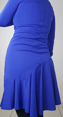 Unsigned Blue Long Sleeved Dress - Size AU 10