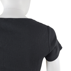 Lily Loves Black Ribbed Scoop-Neck Top – Fitted Essential (AU 10 / M)