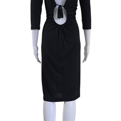 Moschino Cheap & Chic Black Cut-Out Back Midi Dress – AU 10