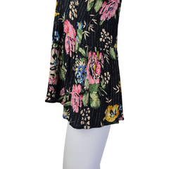 Auguste Black Floral Metallic Pinstripe Singlet Top – AU 10