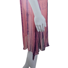 Lisa Ho Pink & Purple Silk-Blend Kaftan Dress – AU 6 (Resort Luxe Statement)