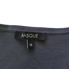 Basque Grey Puff Sleeve Midi Dress – Tie Waist (AU 18)