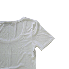 Brit & Bri White Scoop Neck Tee Size M Stretch Basic Top