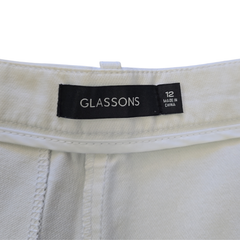 Glassons Classic White Tailored Shorts – Crisp Summer Staple (AU 12)