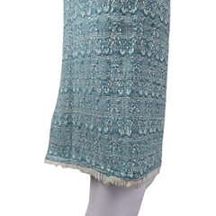 NWT Lisa Ho Teal Textured Pencil Skirt – Fringe Hem (AU 8)