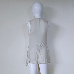 Armani Exchange Vintage Silver Sequin Sleeveless Vest – Size S