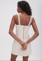 Aje Ivory Osa Braided Mini Dress