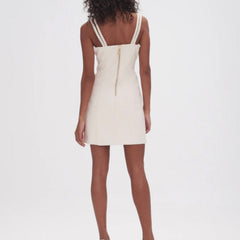 Aje Ivory Osa Braided Mini Dress