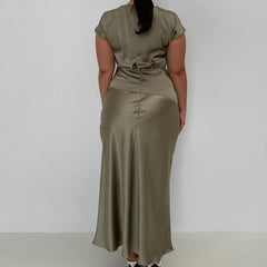 Bec + Bridge Anniston Dress in Olive - Size: AU 14