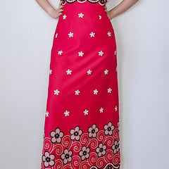 Vintage Pink Flower Power Skirt