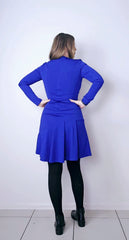 Unsigned Blue Long Sleeved Dress - Size AU 10