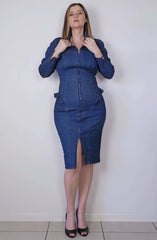 Vintage Scarpa Denim Dress, Size: Vintage AU 12 (Internaional S)