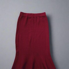 Red skirt on a light gray background
