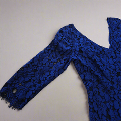 Annah Stretton Floral Lace Navy Dress