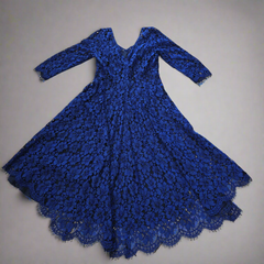 Annah Stretton Floral Lace Navy Dress
