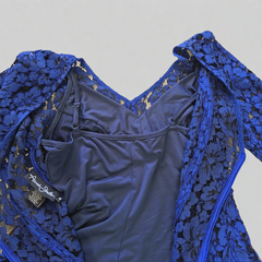Annah Stretton Floral Lace Navy Dress