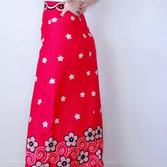 Vintage Pink Flower Power Skirt