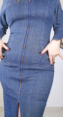 Vintage Scarpa Denim Dress, Size: Vintage AU 12 (Internaional S)