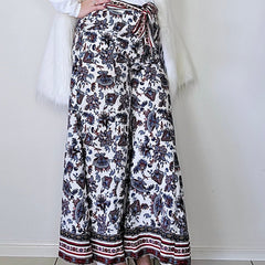 Gracia Wide-Leg Printed Pants – Size L