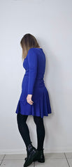 Unsigned Blue Long Sleeved Dress - Size AU 10