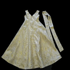 Eileen Kirby White & Gold Dress – Elegant & Timeless