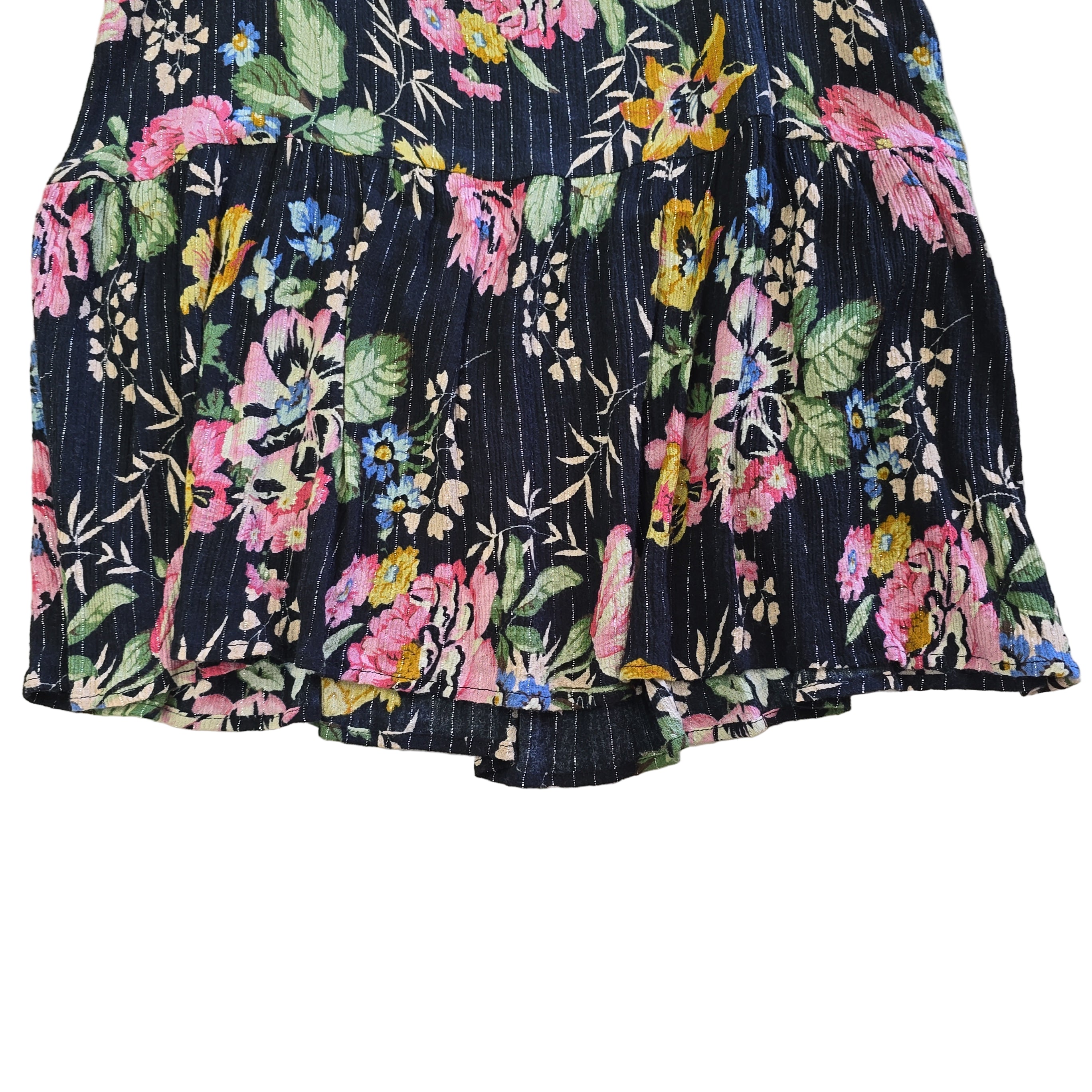 Floral-patterned fabric on a white background