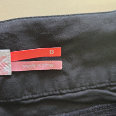 Ho Black Straight-Leg Cargo Style Pants – Size AU 8