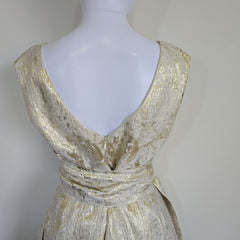 Eileen Kirby White & Gold Dress – Elegant & Timeless