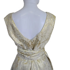 Eileen Kirby White & Gold Dress – Elegant & Timeless