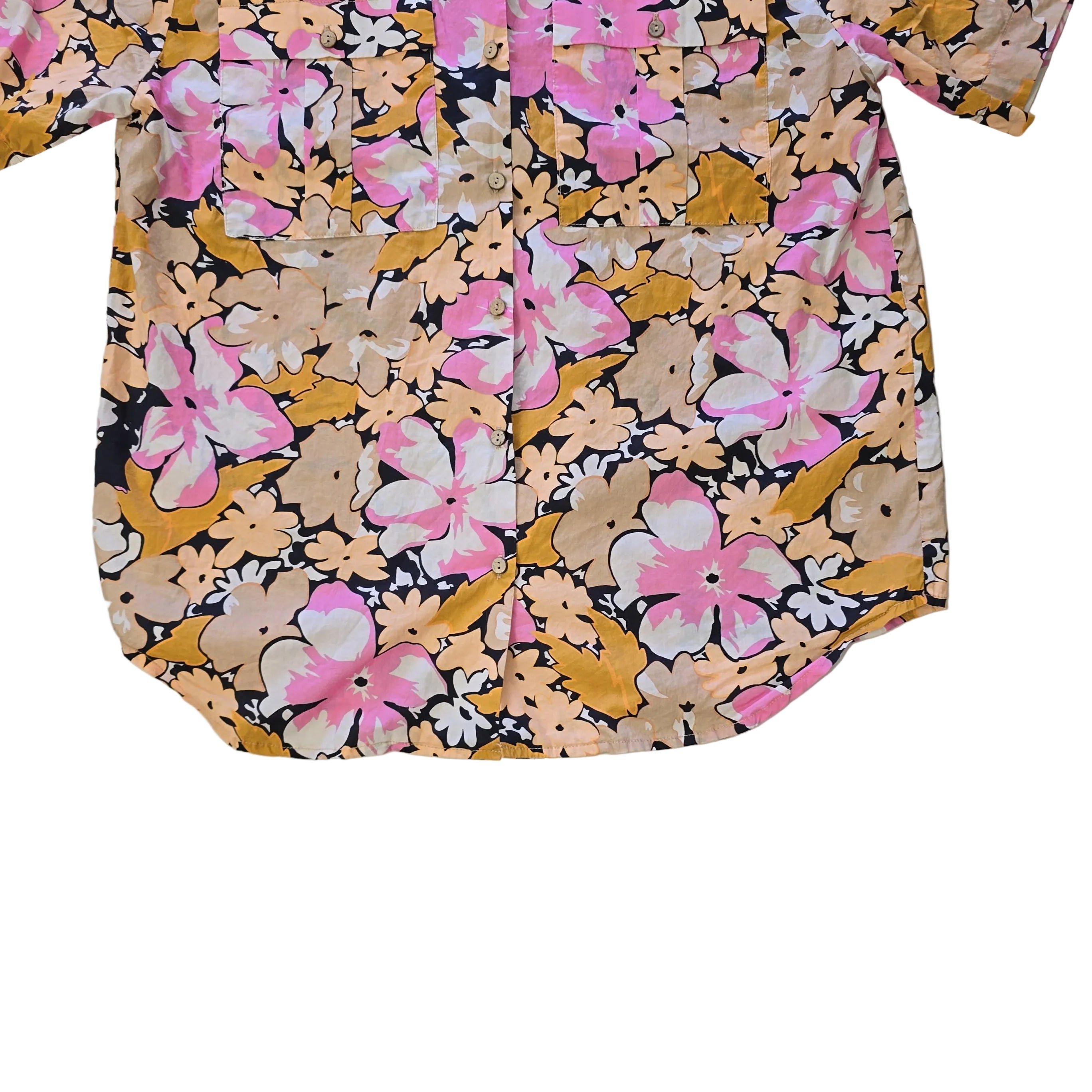 Floral-patterned shirt on a light background