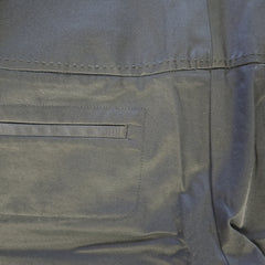 Close-up of black fabric with stitching details